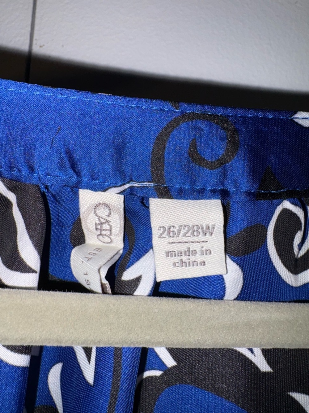 Cato Royal Blue and Black Floral Blouse - Picture 2 of 2